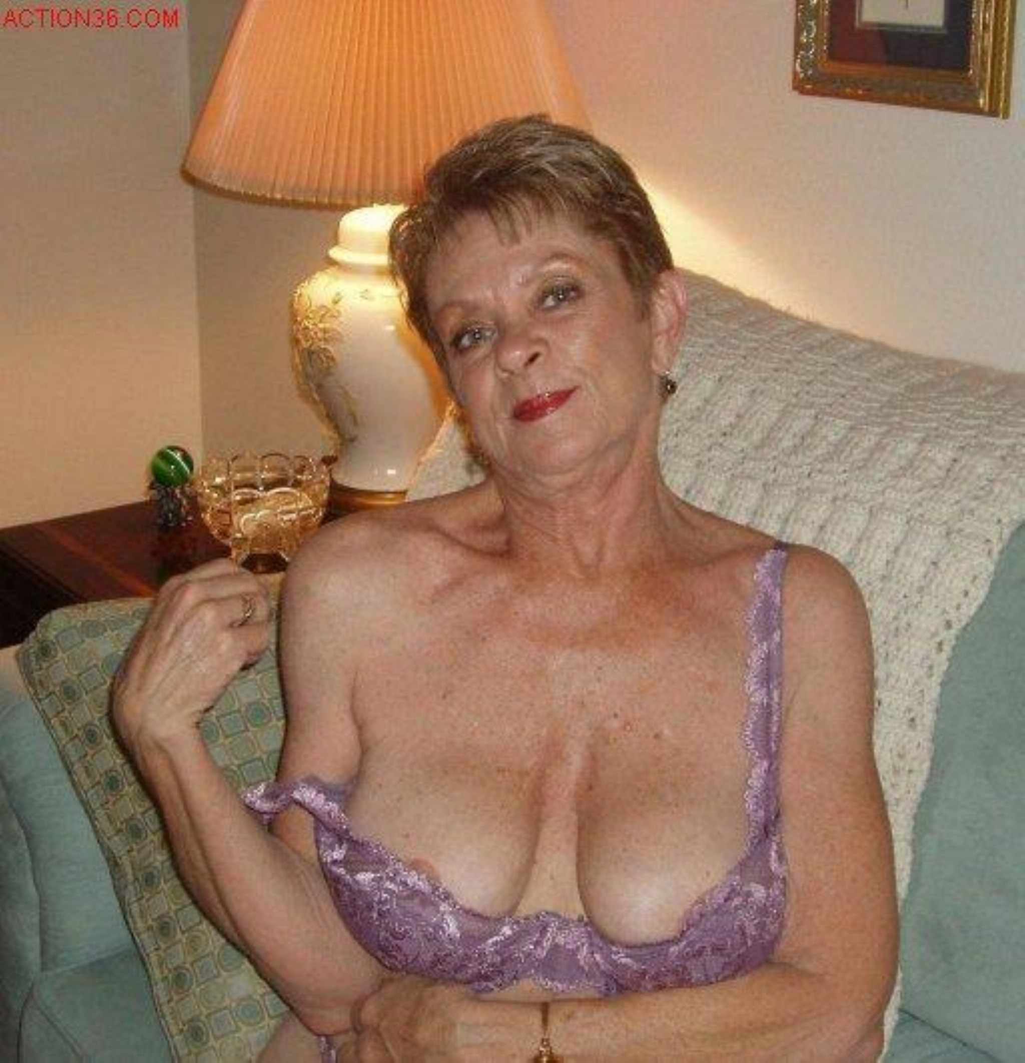 Mature Granny Cleavage Cumception