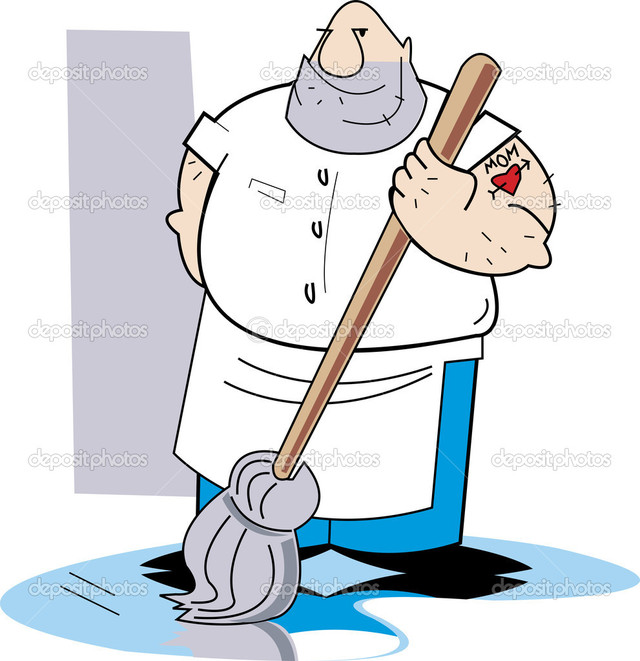 big hairy mom pics hairy dirty man floor depositphotos stock illustration mopping