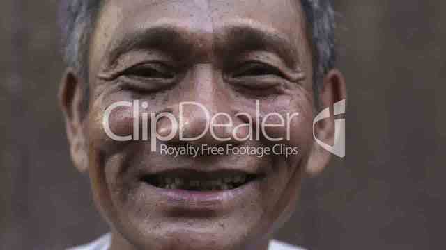 mature close up mature media video asian man close looking camera previews smiling