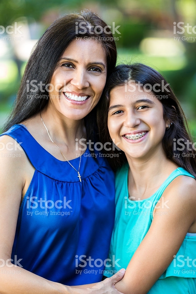 mature mom mature photos mom picture photo daughter preteen hispanic smiling