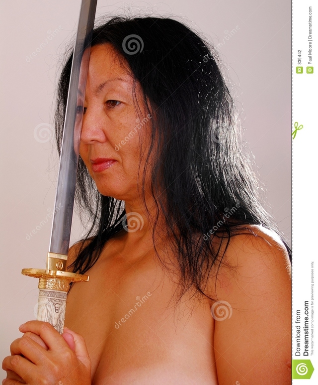 mature nude women photos nude woman asian stock photography sword