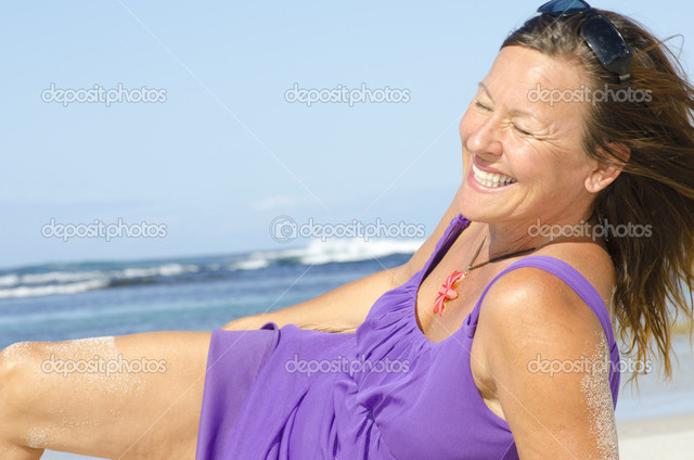 mature sexy pics mature woman photo beach sexy happy depositphotos dressed stock fancy relaxed