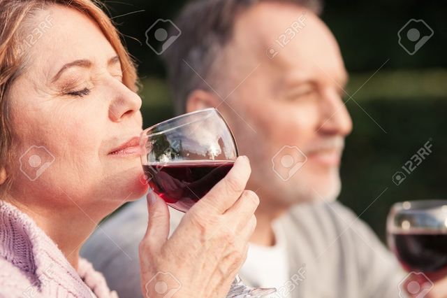 mature wife pix mature wife photo cute sitting are wine husband grass they joy stock drinking smiling iakovenko