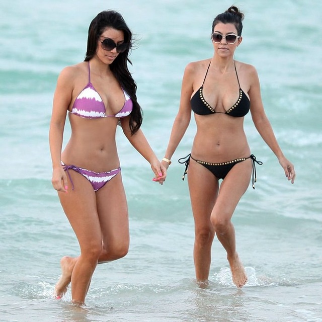 mom bikini beach bikini kim kardashian kourtney