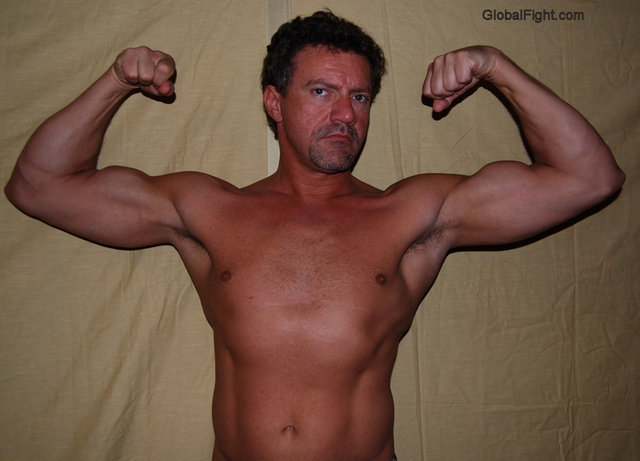 older nude pictures nude older naked gay guy double wrestling pose biceps