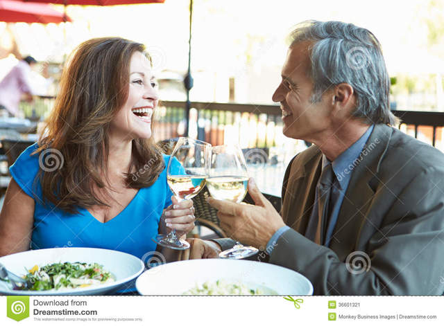 outdoor mature sex pics mature couple each outdoor enjoying restaurant smiling meal