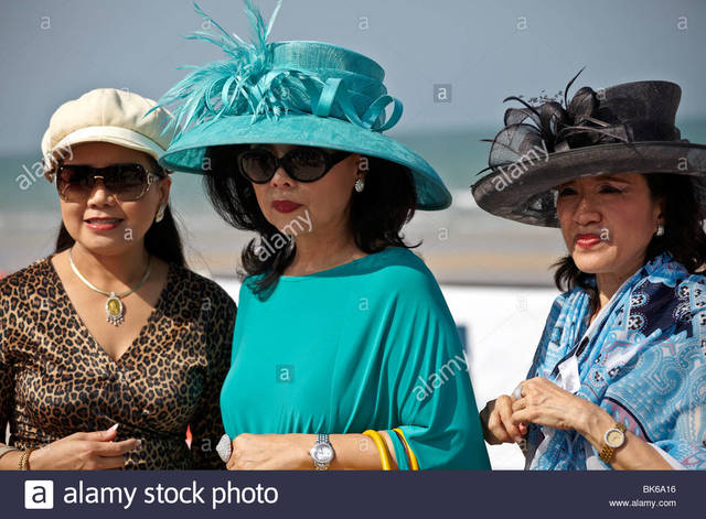 asia mature mature women photo asian elegant wearing three sun stock hats sunglasses comp
