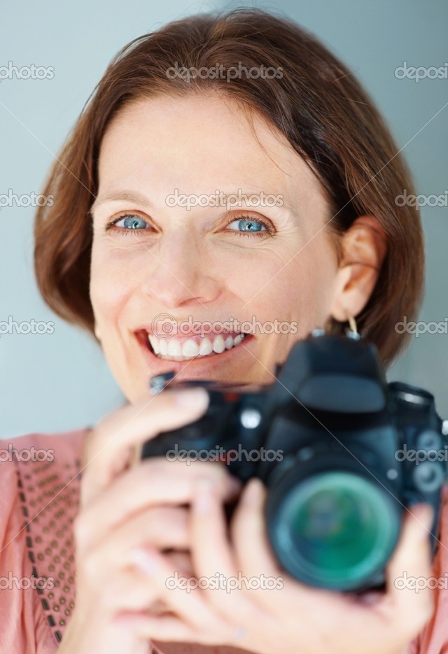beautiful mature mature woman photo beautiful camera depositphotos closeup stock smiling slr