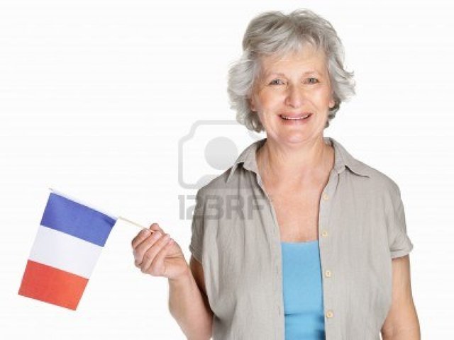 france mature mature woman photo white happy flag logos portrait against france holding