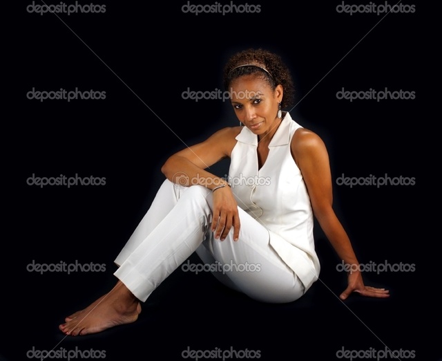 mature black mature woman black photo beautiful sitting depositphotos stock