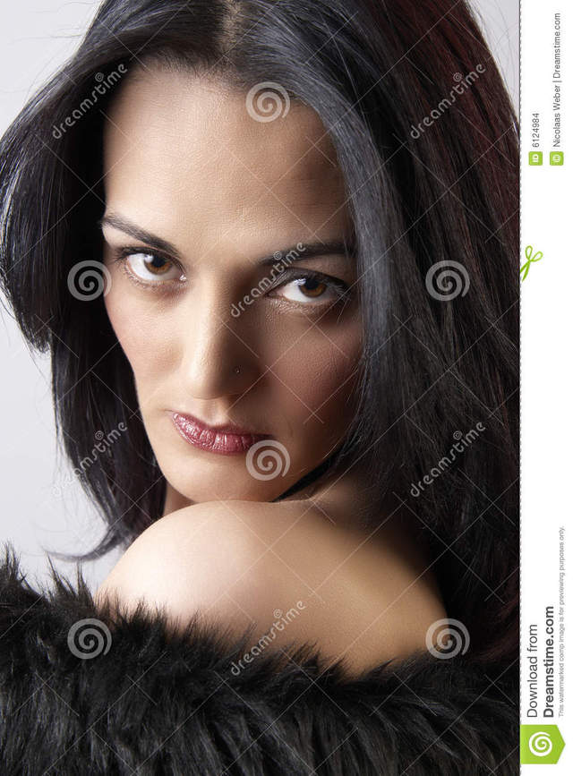 mature brunette woman brunette beautiful portrait stock