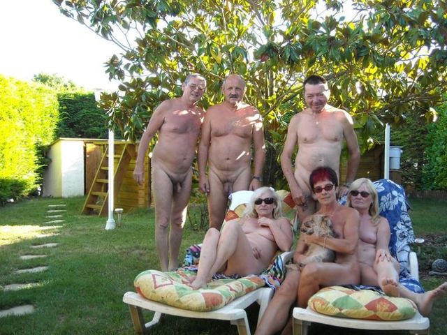 mature group mature group naturist nudism yard