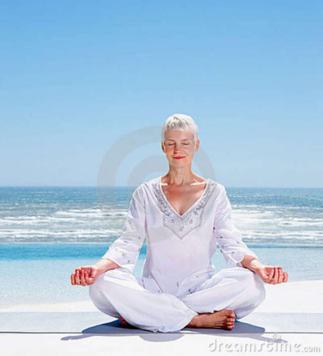 mature old mature photos free woman old beach stock royalty relaxed meditating
