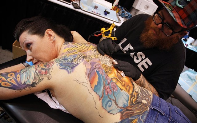 mature tattoo body tattoo art fans attend festivals conventions across