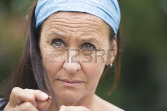 outdoor mature mature woman photo close outdoor facial portrait attractive expression roboriginal worried thoughtful blur