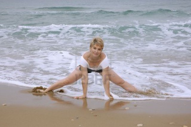 photo of mature women mature women photo beach beautiful fitness sea pooh