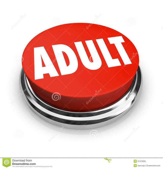 red mature mature adult round red pornography such stock photography word material button restricted symbolize meant