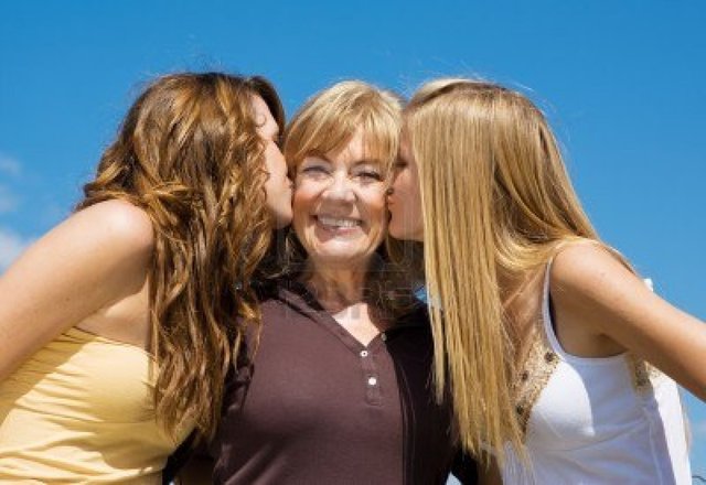 teen and mature mature teen photo being lovely beautiful grandmother granddaughters lisafx kissed