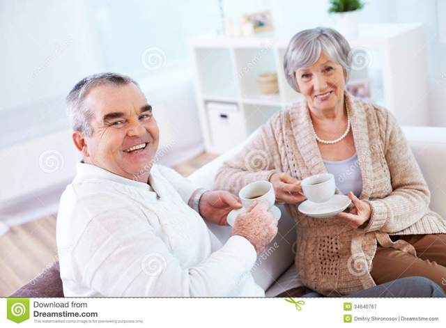 wife mature mature free wife home men time tea his portrait stock photography drinking royalty