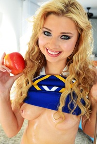 free old porn slut cute cheerleader slut molly bennett holding apple showing oiled tight tits cheerleaders year old schoolgirl