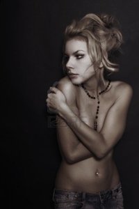 mature black female porn korionov studio portrait young beautiful nude blonde woman black background escort home free thumbnail