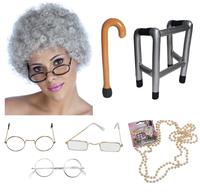 old lady in porn grannyitems granny old lady woman grandma fancy dress costume accessories