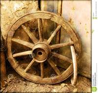 old time porn old cart wheel time stock photo