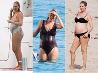 bikini moms photos people cbb gallery celeb bikini bump uma thurman celebritybabies