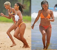 bikini moms photos jada pinkett shows off stunning bikini bod hits beach daughter willow smith