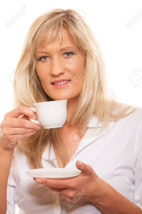 hot mature pictures akz people happiness drink food concept mature woman drinking tea coffee cup hot beverage whit stock photo