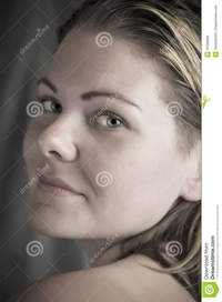 mature close up beautiful natural woman daylight close portrait profile lovely mature face shot stock photo