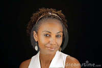 mature close up beautiful mature black woman headshot stock