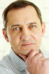 mature face pics depositphotos touching face stock photo