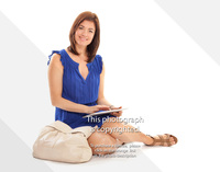 mature galleries get qxts cqk fit stock photo mature woman sitting tablet purse