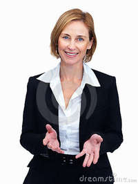 mature image mature female lawyer explaining case stock photo