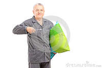 mature image mature man pajamas holding tooth brush pillow stock photos