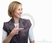 mature lady photos mature lady pointing something interesting stock photography