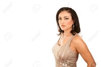 mature latina picture creatista pretty latina woman spangle shirt white background stock photo