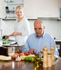 mature wife pic jackf elderly senior mature wife doing home chores domestic kitchen stock photo