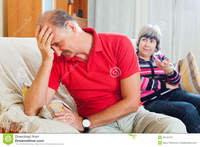 mature wife pix sad mature man listening angry wife family quarrel men home stock photo conflict woman women kitchen