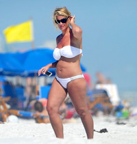 moms bikini pics assets kim zolciak shows off pregnant beach body white bikini zoom celebrities news
