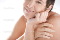 naked mature depositphotos beauty portrait naked mature woman resting head hand stock photo