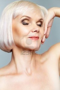 nude mature pressmaster portrait nude mature lady eyes closed hand gracefully held photo