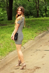 older black nude french connection black white dress stripes