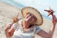 photo of mature women fotana portrait mature women enjoying vacation beach photo