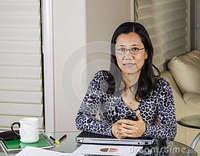 pic of mature women mature women working home royalty free stock photo