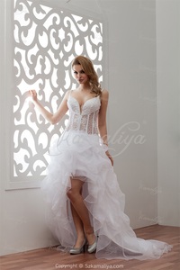 sexy mature pri arrival sexy mature asymmetrical neck court train satin organza sheer wedding dress