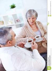wife mature pic tea time portrait mature men his wife drinking interacting royalty free stock photos