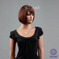 bang mature wsphoto hot selling light brown lady bob hair mature short attractive straight bang store product