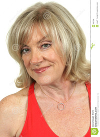 blond mature mature beauty knowing smile royalty free stock